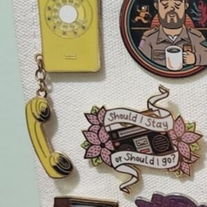 Yellow and Multicolor Enamel Pin Set